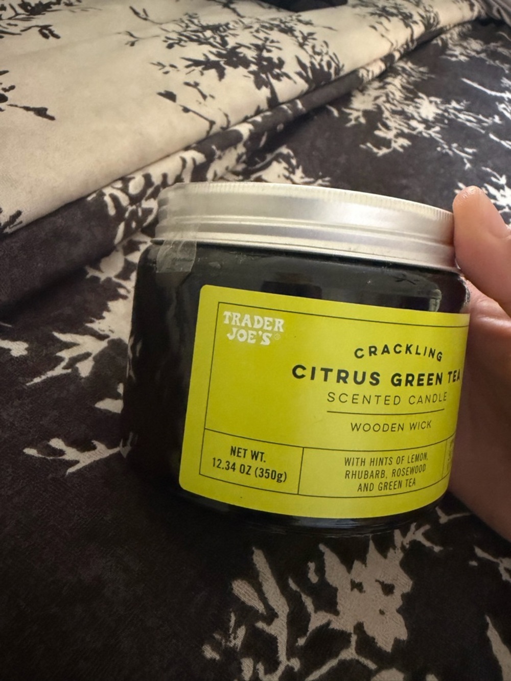 Trader Joe's Citrus Green Tea Scented Candle - Green
